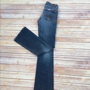 7 For All Mankind Bootcut Distressed Jeans Size 24